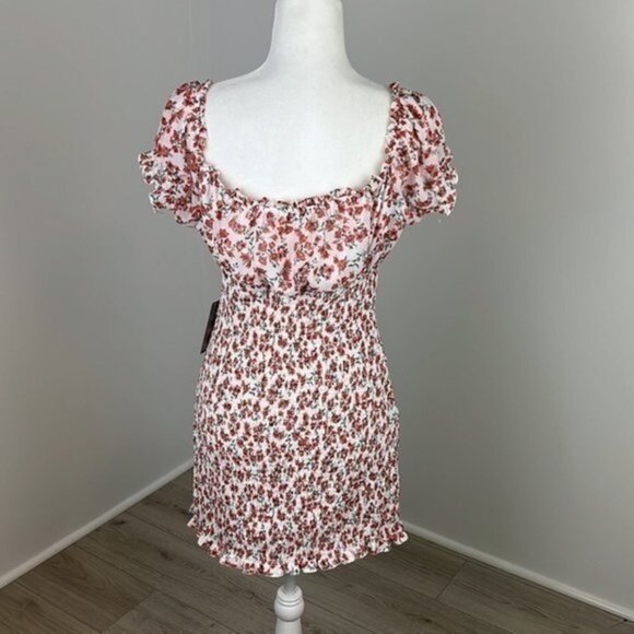 J for Justify Floral Ruched Mini Dress Size Large NWT - Picture 5 of 8